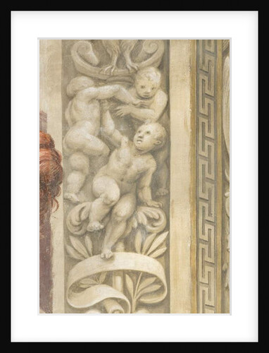 Putti, decorations around the windows by Lattanzio Gambara