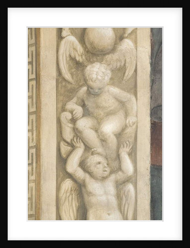 Putti, decorations around the windows by Lattanzio Gambara
