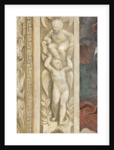 Putti, decorations around the windows by Lattanzio Gambara
