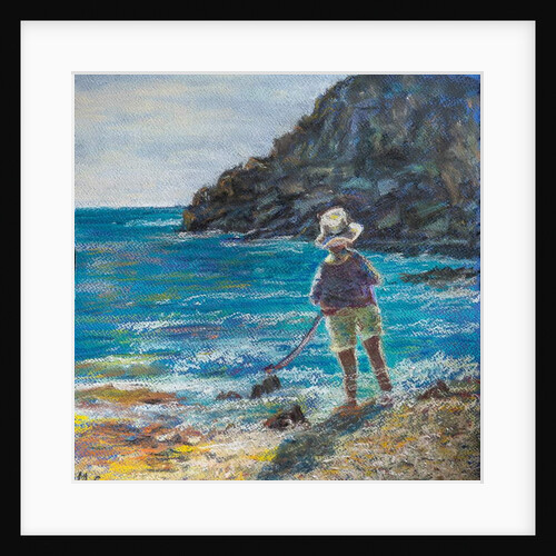 Little boy fishing by Margo Starkey