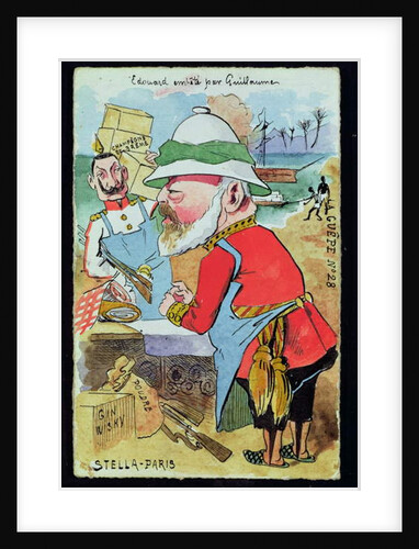 King Edward VII Pestered by Kaiser Wilhelm II from 'Les Guepes', c.1890 by French School