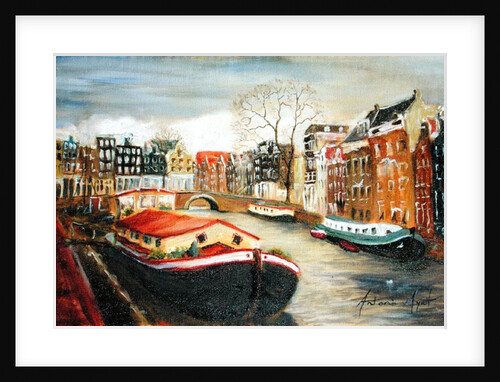 Red House Boat, Amsterdam, 1999 by Antonia Myatt