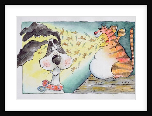 Cat, Dog and Mice, 1998 by Maylee Christie