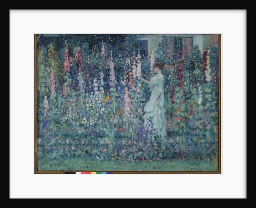 Hollyhocks by Frederick Carl Frieseke