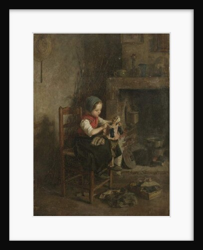 Dressing the Doll, 1857 by Charles Edouard Frere