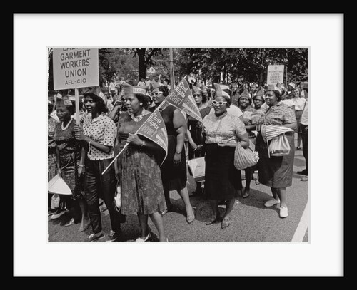 The March on Washington: Ladies Garment Workers' Union Marching on Constitution Avenue, 28th August 1963 by Nat Herz