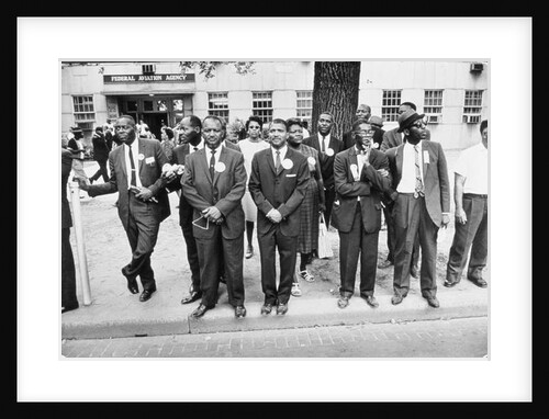 The March on Washington: Federal Aviation Agency Workers Watch the Marchers on Constitution Avenue, 28th August 1963 by Nat Herz