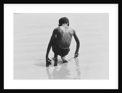 Boy Playing in the Sand at Coney Island, Untitled 30, c.1953-64 by Nat Herz