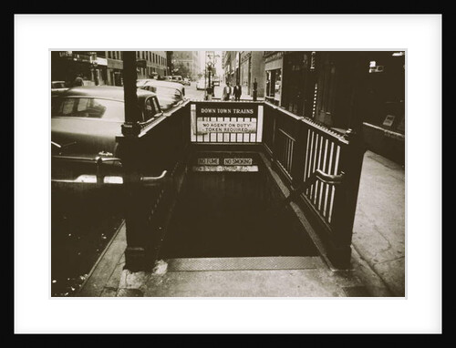 New York City Downtown Subway Entrance, Untitled 42, c.1953-64 by Nat Herz
