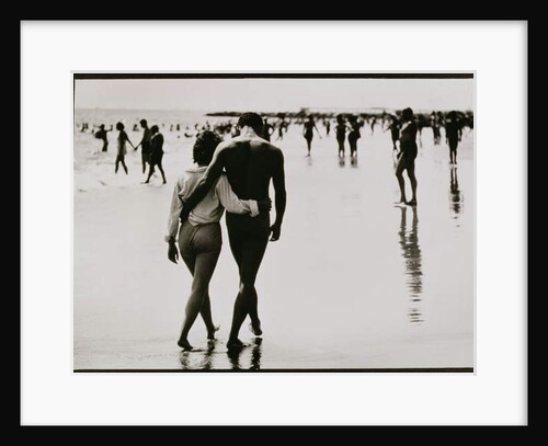 Couple Walking in the Water at Coney Island, New York City, Untitled 46, c.1953-64 by Nat Herz