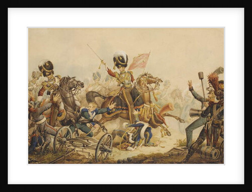 1st Life Guards charging French Artillery at the Battle of Waterloo in 1815, 1820 by William Heath