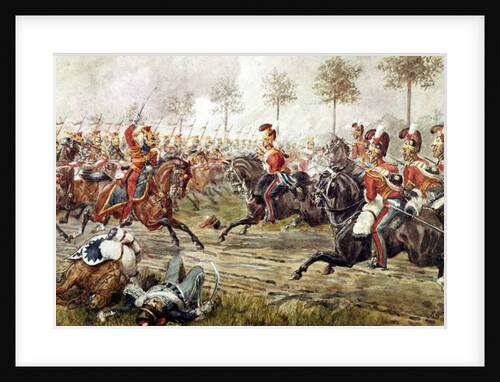 Charge of the 1st Life Guards at Genappe, 17 June 1815, c.1890 by Richard Simkin