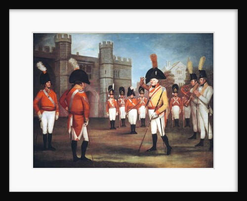 The Staffordshire Militia on parade at Windsor Castle, c.1804 by Arthur William (circle of) Devis