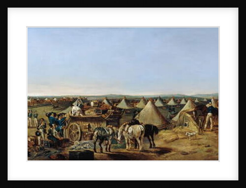 The 10th Regiment of Dragoons arriving in camp, Brighton, c.1803 by A.E. (attr. to) Eglington