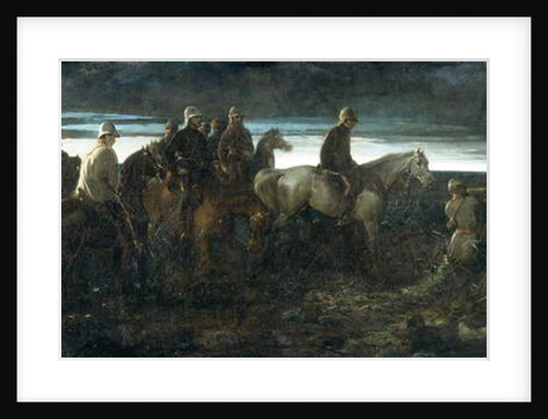 The Dawn of Victory - Lord Clyde reconnoitring the Position of the Enemy, in advance of the Relief of Lucknow on 14th November 1857, c.1862 by Thomas Jones Barker