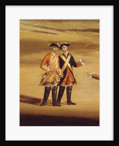 Two officers in conversation, c.1758 by Samuel Wale