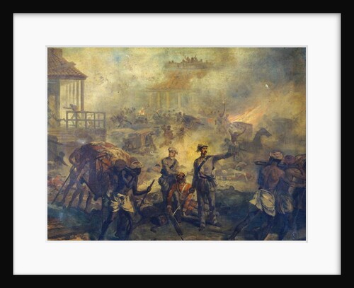 Surgeon Anthony Dickson Home VC & Assistant Surgeon William Bradshaw VC at Lucknow during the Indian Mutiny in 1857, 1857 by Chevalier Louis-William Desanges