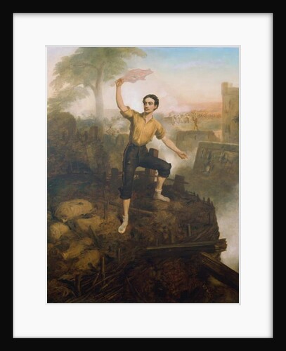 Lieutenant Thomas Adair Butler earning the Victoria Cross at Lucknow during the Indian Mutiny on 9 March 1858, c.1860 by Chevalier Louis-William Desanges