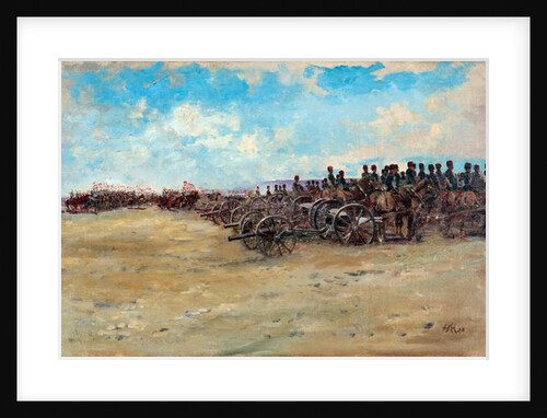 Royal Horse Artillery and Lancers waiting to move off, 1898 by Edward Matthew Hale