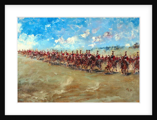 16th Lancers advancing at a gallop, 1898 by Edward Matthew Hale