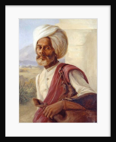 Chedi, water carrier to the artist and her husband at Dehra in 1909 by Gertrude Ellen Burrard