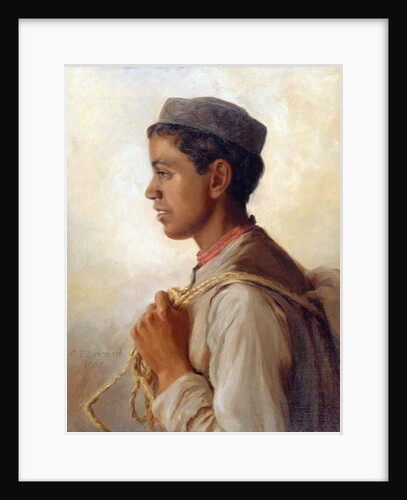 A Native of Garwhal, in the attitude of moving forward, 1908 by Gertrude Ellen Burrard