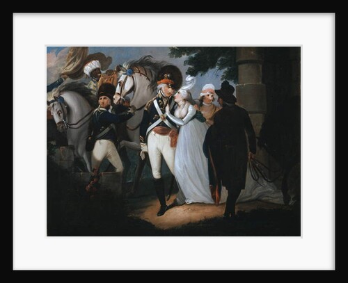 An officer of Light Dragoons taking leave of his wife, c.1795 by Henry Singleton