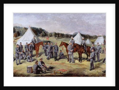 The 1st Administrative Batallion of the Norfolk Volunteers at Gunton Park, 1864 by Claude Lorraine R.W Nursey