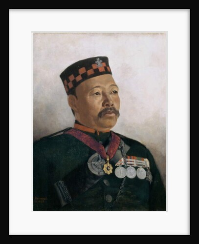 Subadar Major Judbhir Thapa, 2nd Gurkha Regiment, 1893 by Gertrude Ellen Burrard