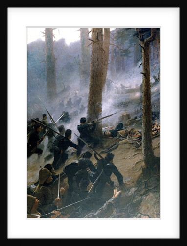 The attack on the Peiwar Kotal by the 5th Gurkha Rifles, Afghanistan, December 1878, c.1890 by Vereker Monteith Hamilton