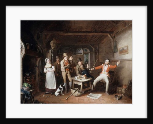 A Soldier relating his exploits in a tavern, 1821 by John Cawse