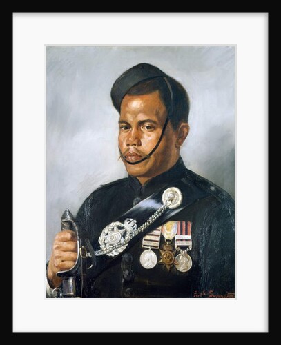 Jemadar Jangia Thapa, 5th Gurkha Regiment, 1890 by Frederick Swynnerton
