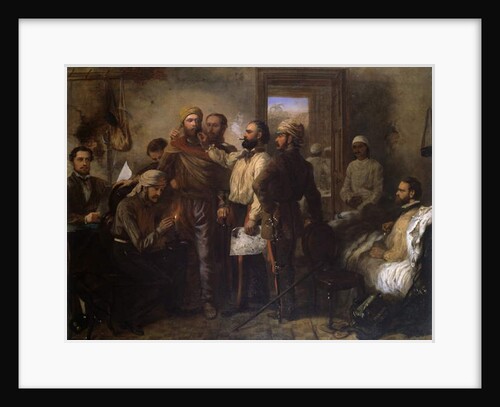 Thomas Henry Kavanagh VC being disguised as a native during the Indian mutiny at the siege of Lucknow, 9th November 1857, c.1860 by Chevalier Louis-William Desanges