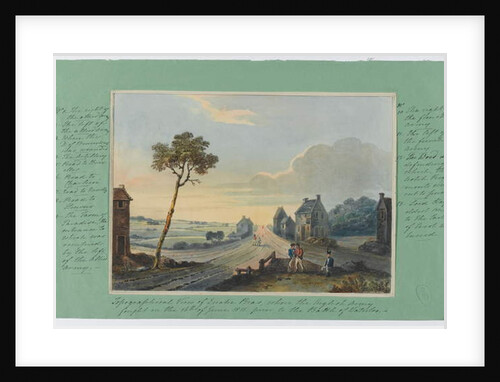 Topographical view of Quatre Bras, where the English Army fought on the 16th June 1815 prior to the Battle of Waterloo, c.1815 by English School