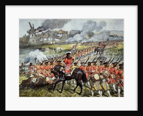 The 16th Regiment of Foot at Blenheim, 13th August 1704, c.1900 by Richard Simkin