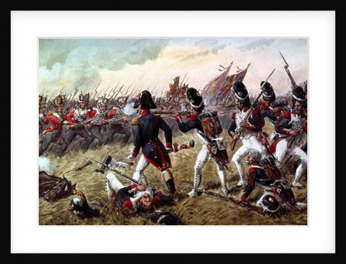 The 3rd Regiment of Foot Guards repulsing the final charge of the old Guard at the Battle of Waterloo, 18th June 1815 by Richard Simkin