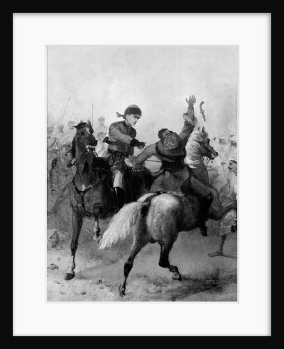 Lieutenant John Watson of the 1st Punjab Cavalry winning the Victoria Cross at Lucknow during the Indian Mutiny on 14th November 1857 by Chevalier Louis-William Desanges