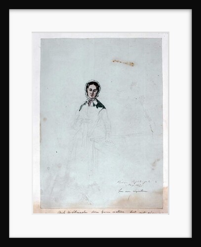 An unfinished portrait of Florence Nightingale 1856 by George Cadogan