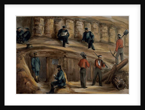 Gunners of the Royal Regiment of Artillery resting in the trenches of Sebastopol, c.1855 by Lt. Henry James Alderson