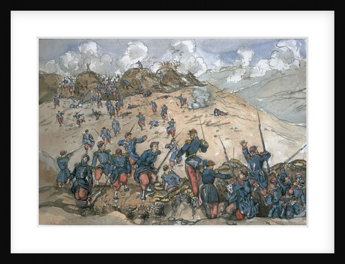 Attack of the Bastion Central by the French troops under General Desalles during the Siege of Sebastopol by George Cadogan