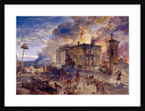 Burning Temple of the Winds, 1856 by William 'Crimea' Simpson