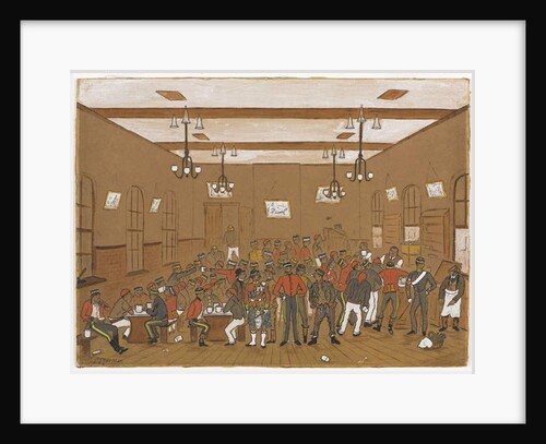 Canteen with men of 7th Dragoon Guards, 3rd Hussars, Scots Greys and 10th Hussars, 1886 by English School