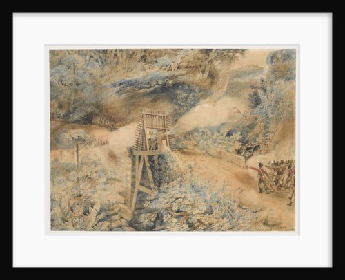 The 3rd West India Regiment fire on French troops at a bridge head, on the Ile de Cabret or Terre d'en Haut, April 1809 by John Eckstein