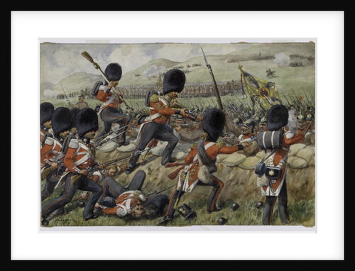 Detail of the Scots Fusilier Guards at the Battle of the Alma, Crimean War, 20 September 1854 by Richard Simkin