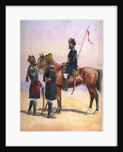 Soldiers of the 33rd Queen's Own Light Cavalry, Daffadar and the 34th Prince Albert Victor's Own Poona Horse by Alfred Crowdy Lovett