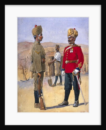 Soldiers of the 3rd Sappers and Miners Lance, Naik, Brahman of Oudh. Jemadah, Dekhani Mahratti by Alfred Crowdy Lovett