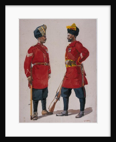 Soldiers of the 5th Light Infantry, Musalman Rajput and the 6th Jat Light Infantry, Jat Havildars by Alfred Crowdy Lovett