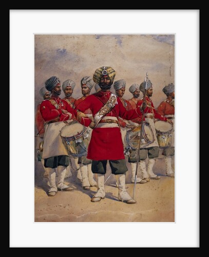 Soldiers of the 45th Rattray's Sikhs 'the Drums' Jat Sikhs by Alfred Crowdy Lovett