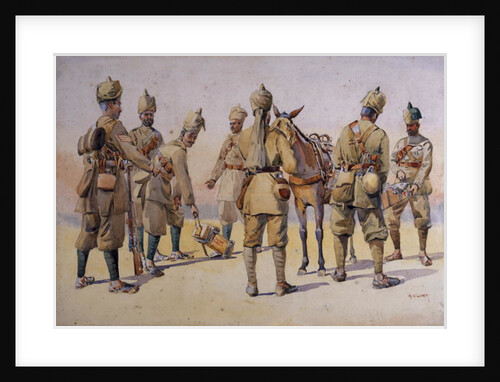 Soldiers of the 46th and 33rd Punjabis by Alfred Crowdy Lovett
