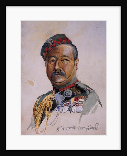 Subadar-Major Gurung Gurkha by Alfred Crowdy Lovett